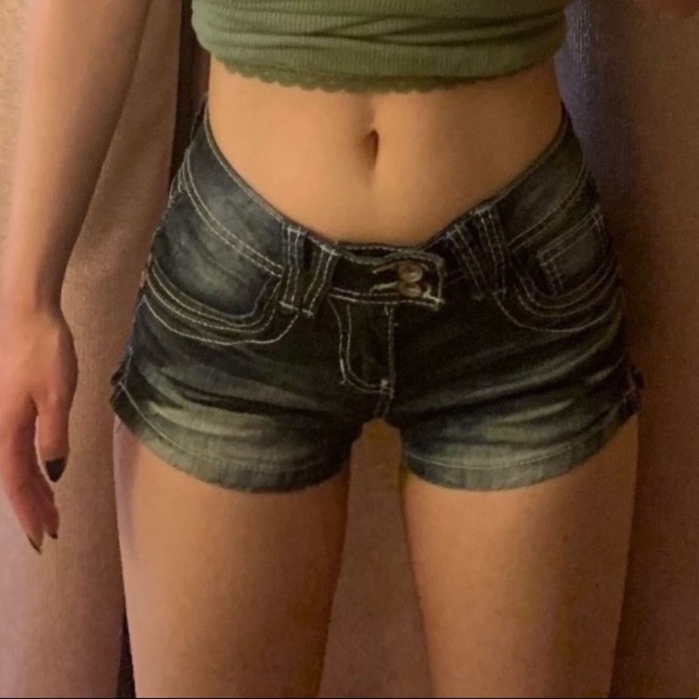 Angels Jeans Shorts (Y2K Jean shorts/ short shorts/ booty shorts)